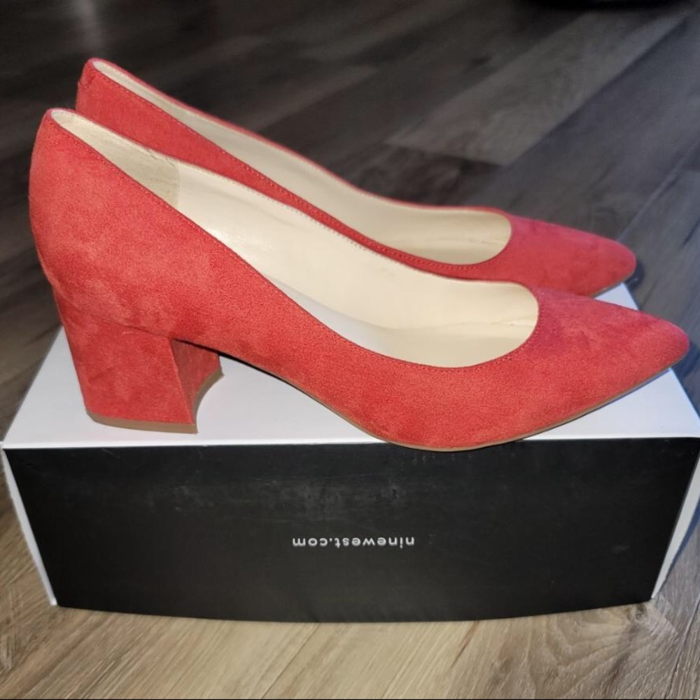 Nine West Red Suede Heels